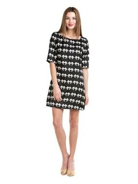 Elizabeth McKay “Lindsay” Black Bows Silk Dress size 2